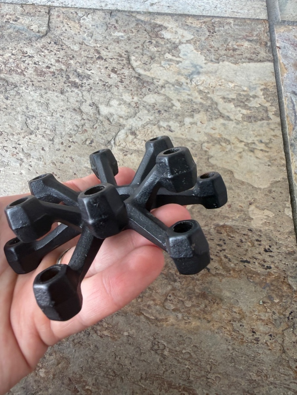 Vintage Mid Century Modern Cast Iron Spider Mini Candle Holder Atomic Japan 4” - Picture 7 of 13